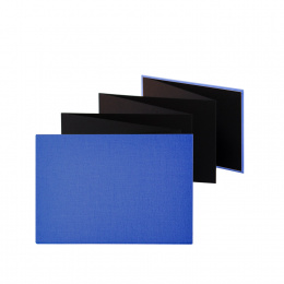 Leporello LEINEN ultramarine | 18 x 13 cm, landscape format, for 14 photos black