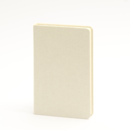 Notebook LEINEN cream | 9 x 14 cm, 96 sheet blank