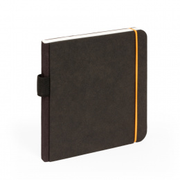 Notebook SCRIBBLE elastic orange | 13 x 13 cm, 48 sheet blank